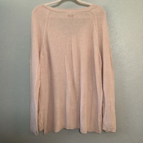 Sonoma Pink Cable Knit Comfy Cozy Preppy Winter Casual V Neck Sweater XXL - Picture 7 of 9